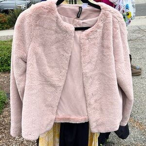 Pink Faux Fur Jacket